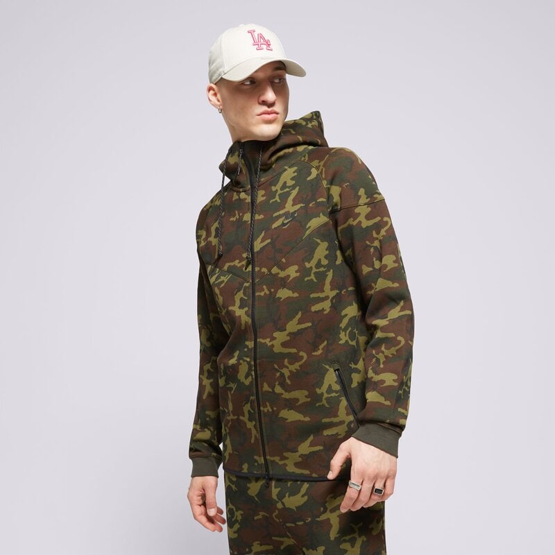NIKE PULÓVER KAPUCNIS M NSW TCH FLC WR OGCAMO