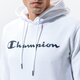 Férfi pulóver CHAMPION PULÓVER KAPUCNIS HOODED SWEATSHIRT 214138ww001 szín: fehér