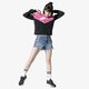 Női pulóver NIKE PULÓVER W NSW HRTG HOODIE FLC ar2509-011 szín: rózsaszín