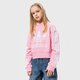 Gyerek pulóver ADIDAS PULÓVER KAPUCNIS CROPPED HOODIE GIRL hd2008 szín: rózsaszín