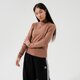 Női póló NIKE PÓLÓ W NSW ESSNTL MOCK LS TOP dd5882-256 szín: barna