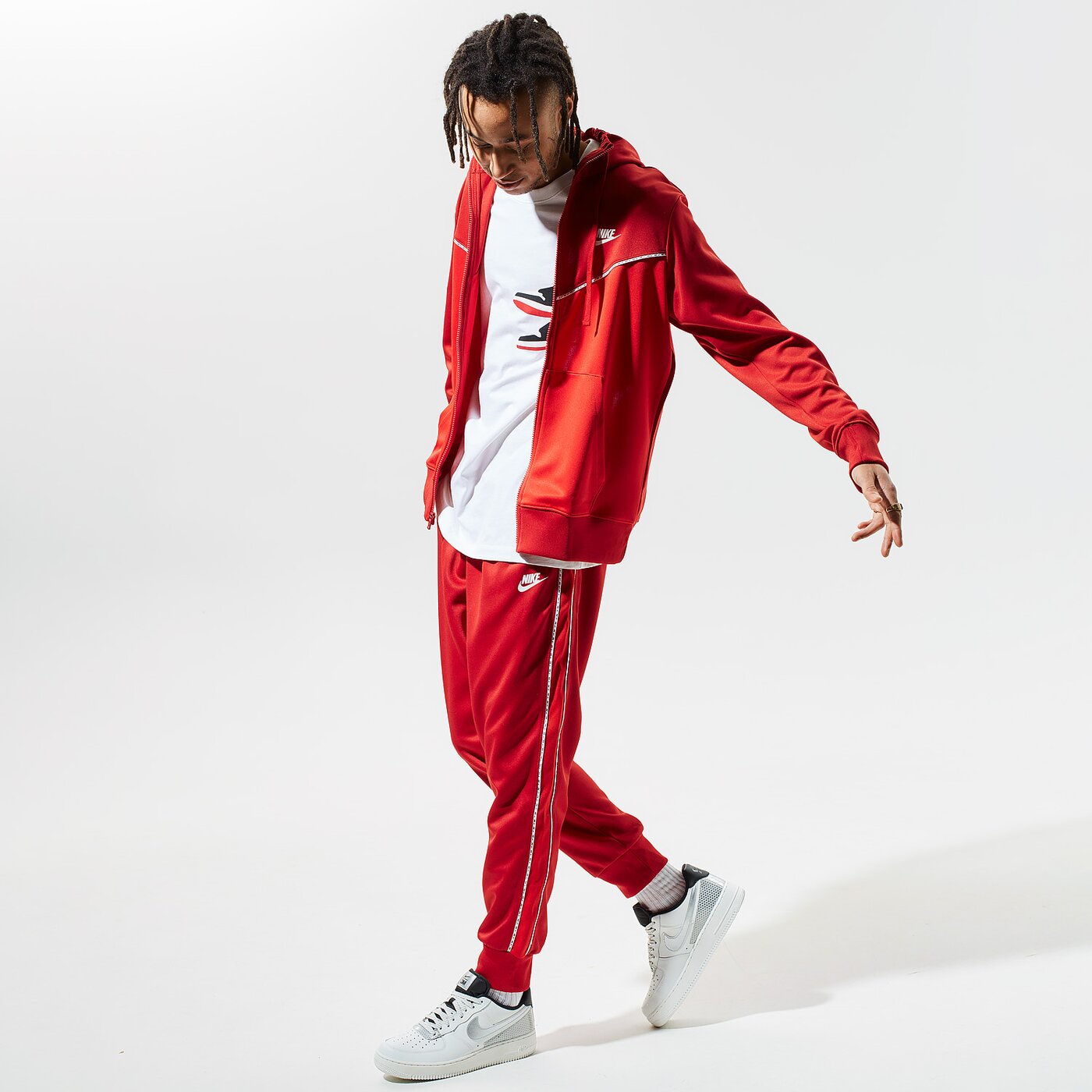 Férfi pulóver NIKE PULÓVER KAPUCNIS SPORTSWEAR cz7822-687 szín: piros