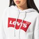 Női pulóver LEVI'S PULÓVER KAPUCNIS GRAPHIC STANDARD HOODIE 18487-0024 szín: fehér