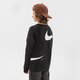 Gyerek pulóver NIKE PULÓVER B NSW FLC SWOOSH CREW BOY dd8726-010 szín: fekete