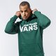 Férfi pulóver VANS PULÓVER KAPUCNIS VANS CLASSIC PO HOODIE II vn0a456beei1 szín: zöld