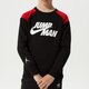 Gyerek pulóver JORDAN PULÓVER JUMPMAN X NIKE FLC CREW BOY 95b133-023 szín: fekete