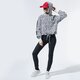 Női pulóver PUMA PULÓVER KAPUCNIS CLASSICS CROPPED HOODY AOP 59874999 szín: fekete