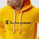 Férfi pulóver CHAMPION PULÓVER KAPUCNIS HOODED SWEATSHIRT 214138ys058 szín: sárga
