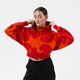 Női pulóver ADIDAS PULÓVER KAPUCNIS MMK CROP HOODIE CORANG hj7306 szín: korall