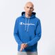 Férfi pulóver CHAMPION PULÓVER KAPUCNIS HOODED SWEATSHIRT 217142bs007 szín: kék