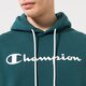 Férfi pulóver CHAMPION PULÓVER KAPUCNIS HOODED SWEATSHIRT 218282gs549 szín: zöld