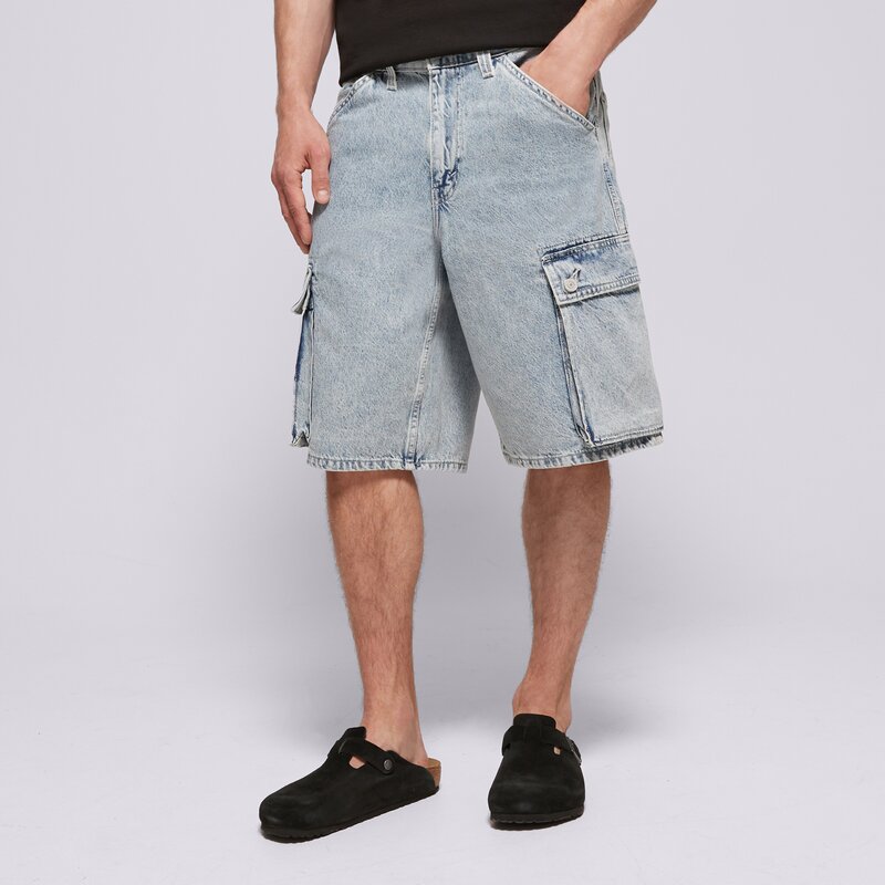 LEVI'S RÖVIDNADRÁG 478 BAGGY CARGO SHORTS LIGHT INDIGO - WOR