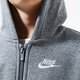 Gyerek pulóver NIKE PULÓVER CIPZÁRAS KAPUCNIS SPORTSWEAR CLUB BOY bv3699-091 szín: szürke