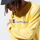 Férfi pulóver CHAMPION PULÓVER LOGO CREWNECK 215495ys001 szín: sárga