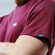 Férfi póló VANS PÓLÓ LEFT CHEST LOGO TEE PORT ROYALE-WHITE vn0a3czek1o1 szín: bordó