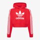 Gyerek pulóver ADIDAS PULÓVER KAPUCNIS CROPPED HOODIE GIRL ic3097 szín: piros