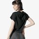 Női póló NIKE TOP W NSW SWSH TOP CROP SS SPORTSWEAR ar3064-010 szín: fekete