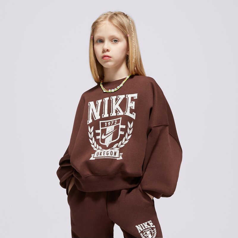 NIKE PULÓVER G NSW TREND FLC CREW PRNT GIRL