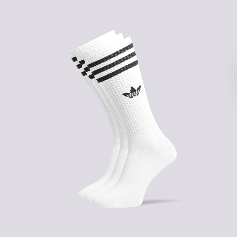 ADIDAS ZOKNI 3-PACK SOLID SOCKS HIGH CREW