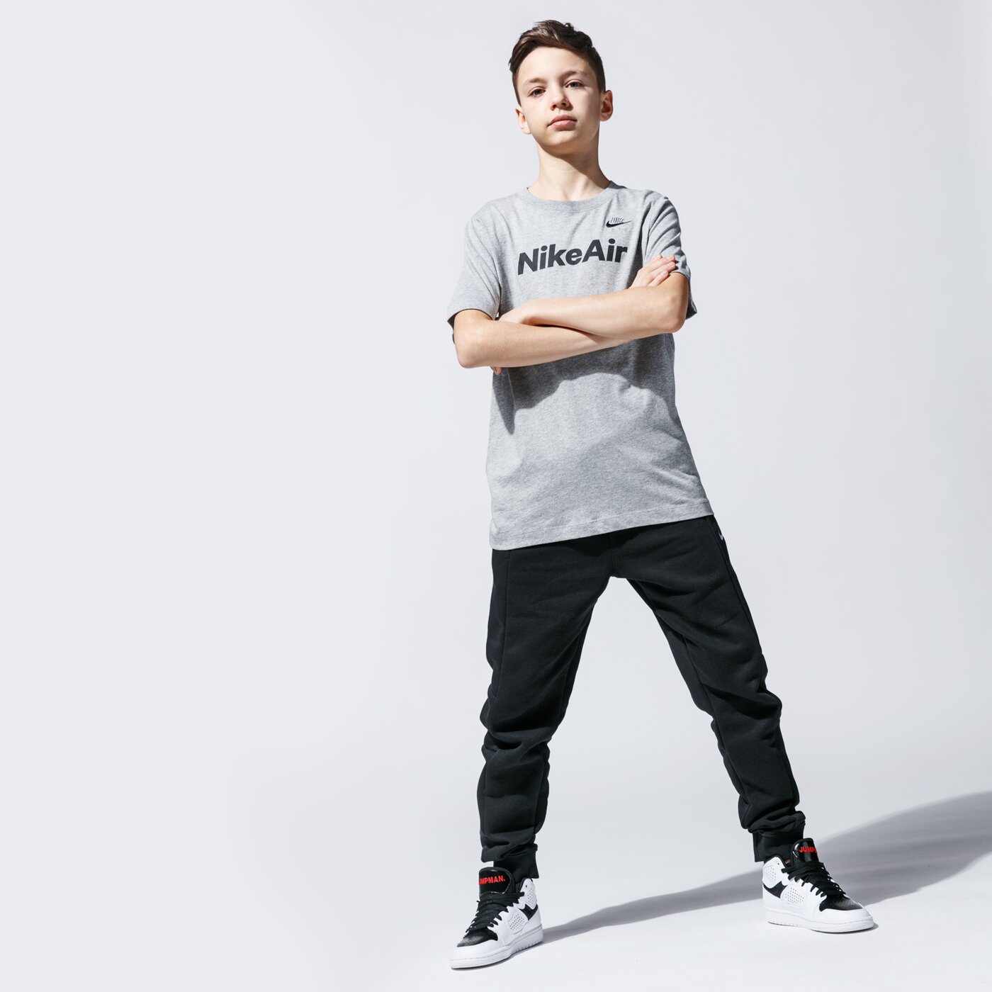 Gyerek póló NIKE PÓLÓ B NSW TEE AIR C&S cu6607-063 szín: szürke