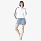 Női pulóver ADIDAS PULÓVER CROPPED HOODIE WHT dx2321 szín: fehér