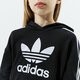 Gyerek pulóver ADIDAS PULÓVER KAPUCNIS CROPPED HOODIE GIRL h32337 szín: fekete