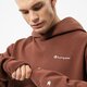 Férfi pulóver CHAMPION PULÓVER KAPUCNIS HOODED SWEATSHIRT 217917ms534 szín: barna