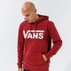 Férfi pulóver VANS PULÓVER KAPUCNIS VANS CLASSIC PO HOODIE II vn0a456bzbs1 szín: bordó