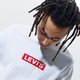 Férfi póló LEVI'S PÓLÓ BOXTAB GRAPHIC TEE 85785-0000 szín: fehér