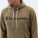 Férfi pulóver CHAMPION PULÓVER KAPUCNIS HOODED SWEATSHIRT 214743gs044 szín: khaki