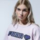 Női pulóver PUMA PULÓVER DIGITAL LOVE MELEGÍTŐS 59706995 szín: rózsaszín