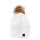 Női téli sapka CONFRONT SAPKA TÉLI SHORT WHITE KNIT POMPOM cf33cad03 szín: fehér