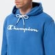 Férfi pulóver CHAMPION PULÓVER KAPUCNIS HOODED SWEATSHIRT 217142bs007 szín: kék