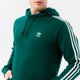 Férfi pulóver ADIDAS PULÓVER KAPUCNIS 3-STRIPES HOODY he9475 szín: zöld