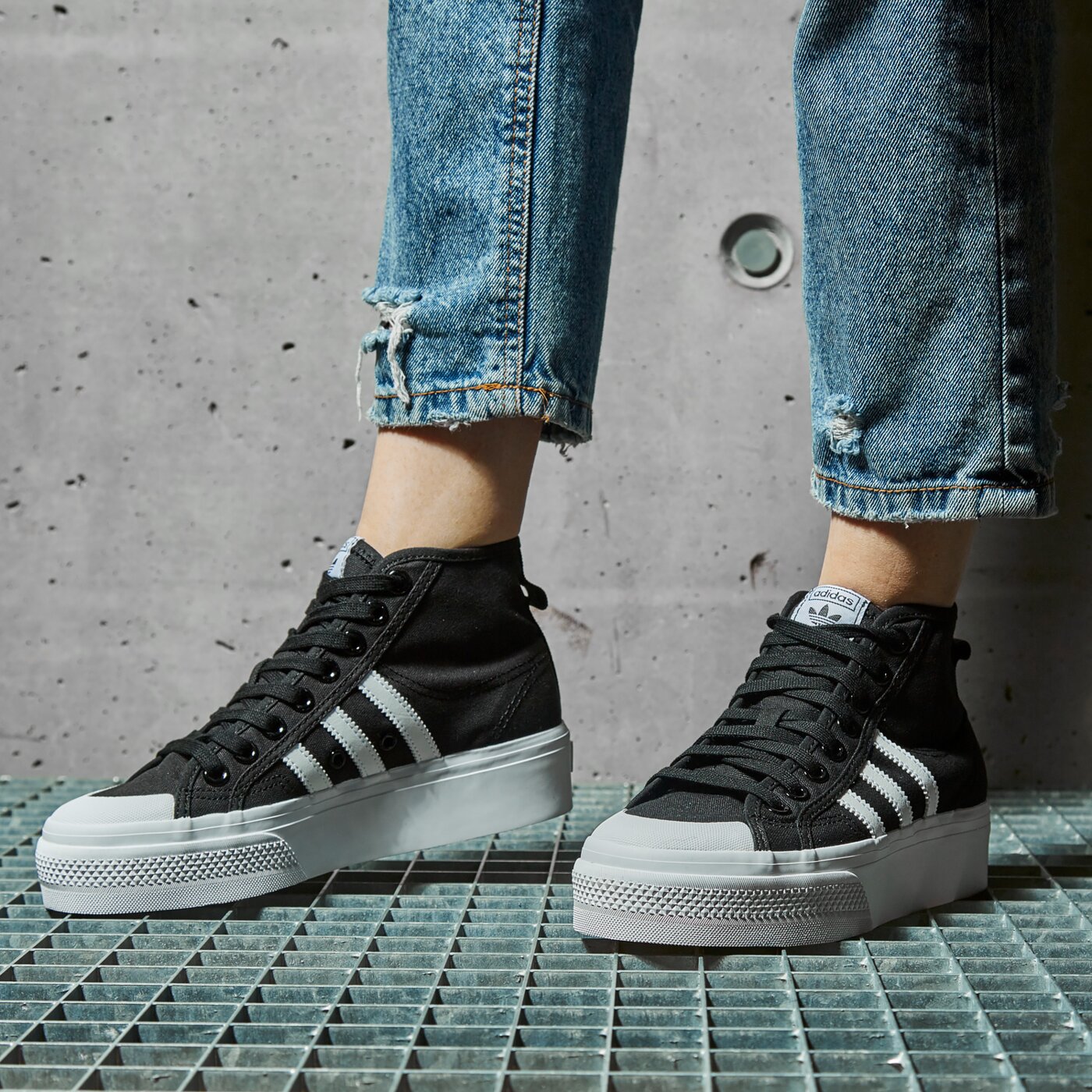 ADIDAS NIZZA PLATFORM MID W FY2783 ✓ FEKETE ✓ 24 990,00 Ft! Legendás  Tornacipő ✓ Női Cipő adidas a ✪ Sizeer üzletben ✪