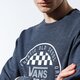 Férfi pulóver VANS PULÓVER OG CHECKER CREW vn0a49tlbhh1 szín: fekete