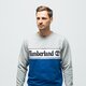 Férfi pulóver TIMBERLAND PULÓVER CUT &   SEW LINEAL LOGO SWEATSHIRT tb0a1o9ux361 szín: szürke