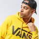 Férfi pulóver VANS PULÓVER KAPUCNIS VANS CLASSIC PO HOODIE II vn0a456b85w1 szín: sárga