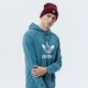 Férfi pulóver ADIDAS PULÓVER KAPUCNIS TREFOIL HOODIE gn3461 szín: kék