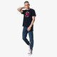 Férfi póló CONVERSE PÓLÓ SS CHUCK PATCH TEE 10007887-a02 szín: sötétkék