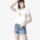 Női póló CONVERSE PÓLÓ SS CONVERSE OMBRE CP CREW TEE 10017088-a01 szín: fehér