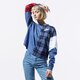 Női pulóver NIKE PULÓVER W NSW TOP LS PLAID bv4674-469 szín: sötétkék