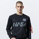 Férfi pulóver ALPHA INDUSTRIES PULÓVER NASA REFLECTIVE SWEATER 178309-03 szín: fekete