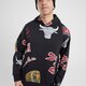 Férfi pulóver JORDAN PULÓVER KAPUCNIS M J ESS AOP FLC PO fn4545-010 szín: multicolor
