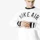 Férfi pulóver NIKE PULÓVER M NSW NIKE AIR CREW FLC ar1822-133 szín: fehér