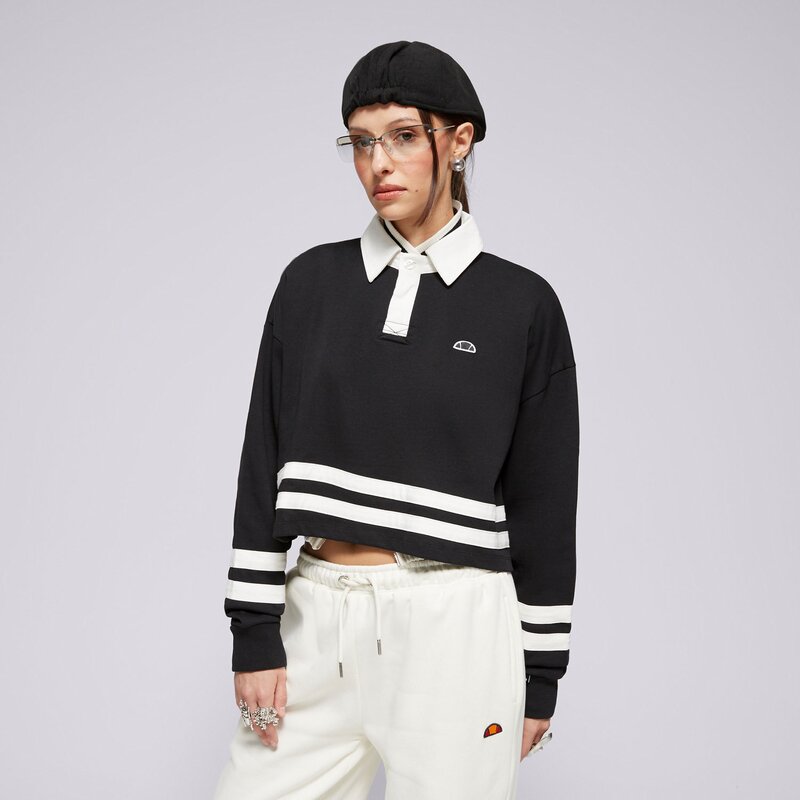 ELLESSE PÓLÓ SOMBRA CROPPED RUGBY TOP BLK