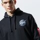 Férfi pulóver ALPHA INDUSTRIES PULÓVER KAPUCNIS SPACE SHUTTLE HOODY 178317-03 szín: fekete