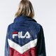 Női pulóver FILA PULÓVER CHARMAINE FUR JACKET 687225a248 szín: sötétkék