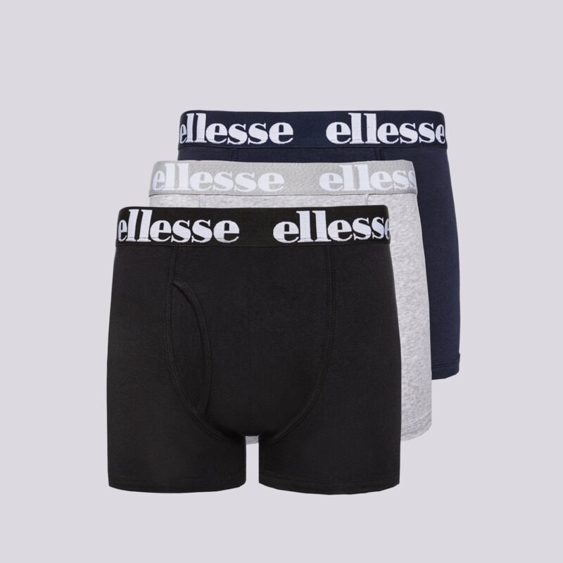 ELLESSE BOXERALSÓ HALI 3PK BOXERS BLK/GREY/NAVY