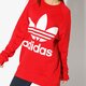 Női pulóver ADIDAS PULÓVER OVERSIZED SWEAT ADICOLOR dh3140 szín: piros